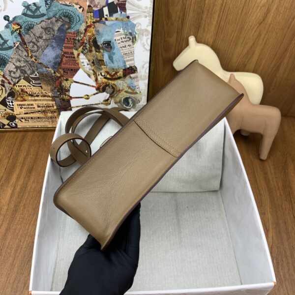 1:1 Replica Hermes Halzan 31 Brown, Silver Toned Hardware Bag For Women, Women's Handbags, Shoulder Bags 12.2in/31cm
