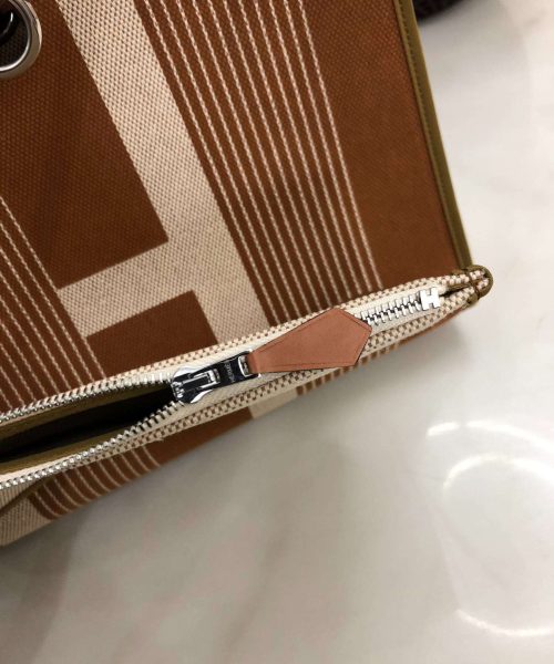 1:1 Replica Hermes Herbag Zip Bag Black/Brown/Red For Women 31cm / 12.2in