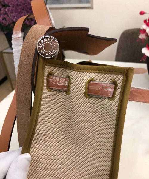 1:1 Replica Hermes Herbag Zip Bag Black/Brown/Red For Women 31cm / 12.2in