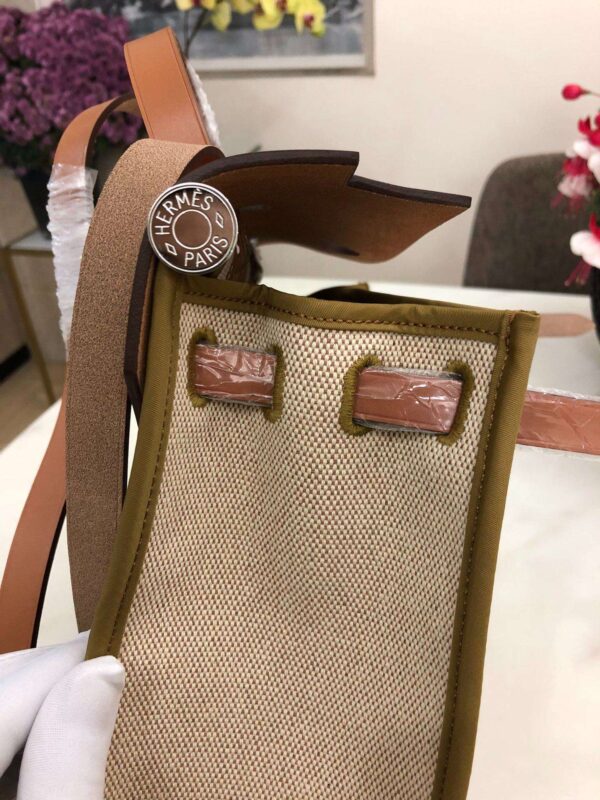 1:1 Replica Hermes Herbag Zip Bag Black/Brown/Red For Women 31cm / 12.2in
