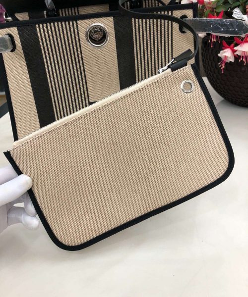 1:1 Replica Hermes Herbag Zip Bag Black/Brown/Red For Women 31cm / 12.2in