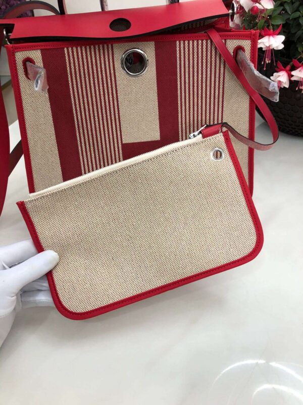 1:1 Replica Hermes Herbag Zip Bag Black/Brown/Red For Women 31cm / 12.2in