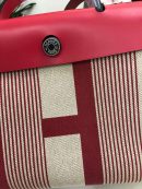 1:1 Replica Hermes Herbag Zip Bag Black/Brown/Red For Women 31cm / 12.2in