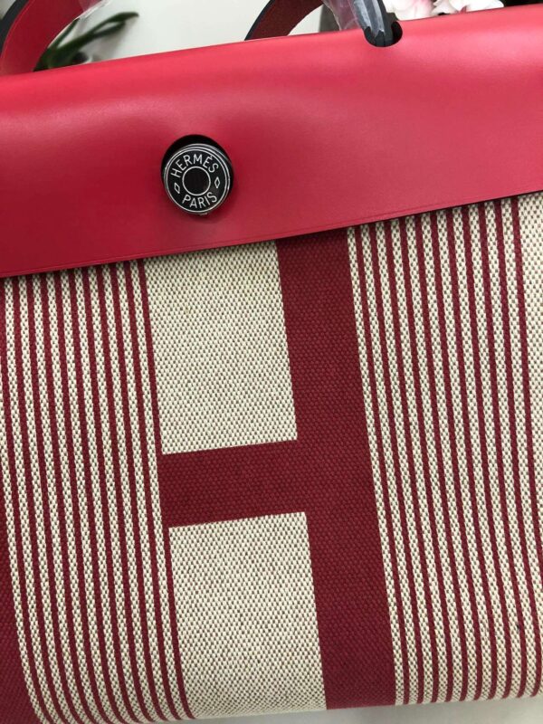 1:1 Replica Hermes Herbag Zip Bag Black/Brown/Red For Women 31cm / 12.2in