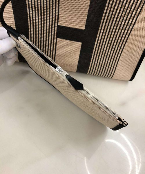 1:1 Replica Hermes Herbag Zip Bag Black/Brown/Red For Women 31cm / 12.2in