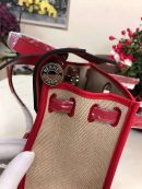 1:1 Replica Hermes Herbag Zip Bag Black/Brown/Red For Women 31cm / 12.2in