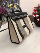 1:1 Replica Hermes Herbag Zip Bag Black/Brown/Red For Women 31cm / 12.2in