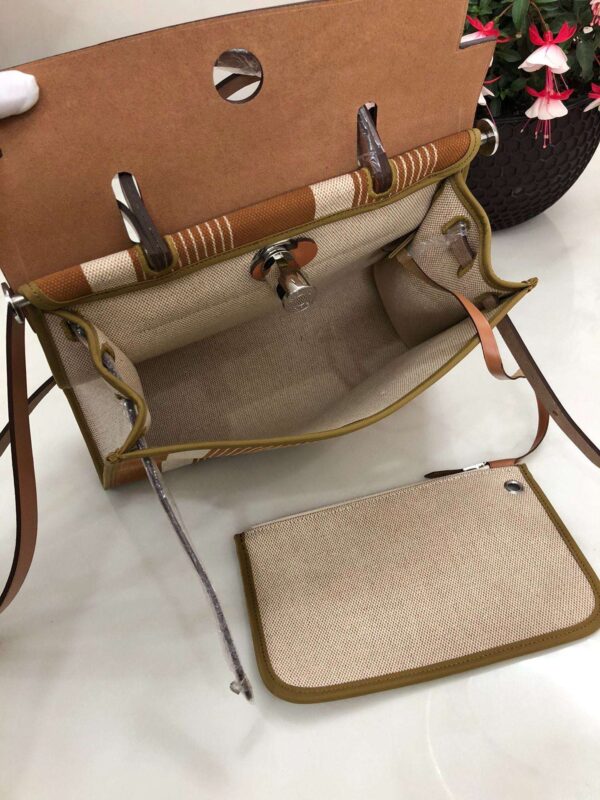 1:1 Replica Hermes Herbag Zip Bag Black/Brown/Red For Women 31cm / 12.2in