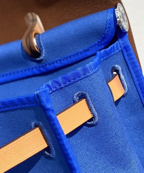 1:1 Replica Hermes Herbag Zip Bag Blue, Silver Toned Hardware Bag For Women, Women's Handbags, Shoulder Bags 12.2in/31cm