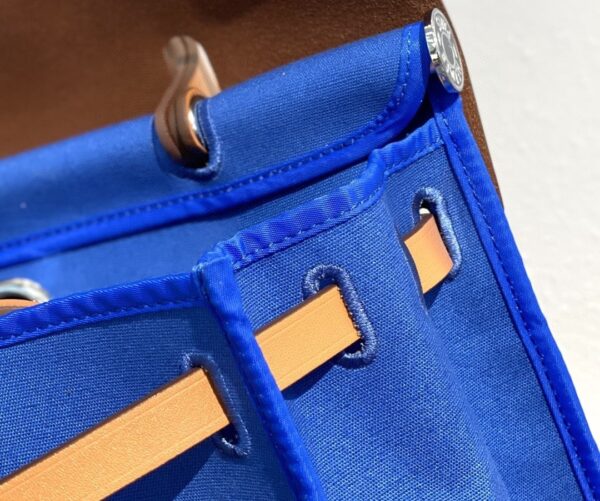 1:1 Replica Hermes Herbag Zip Bag Blue, Silver Toned Hardware Bag For Women, Women's Handbags, Shoulder Bags 12.2in/31cm