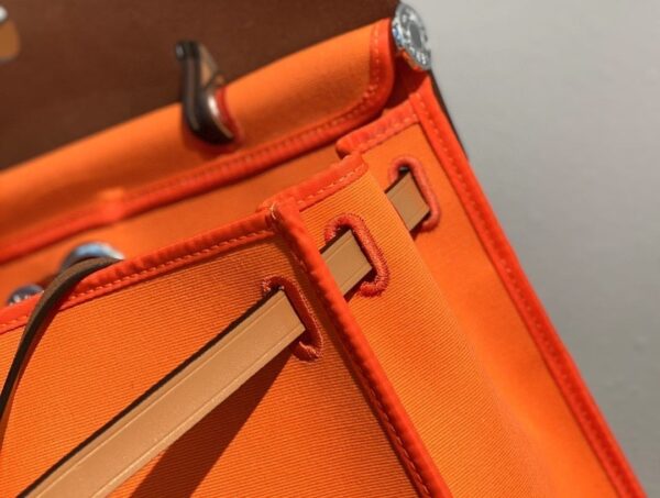 1:1 Replica Hermes Herbag Zip Bag Orange, Silver Toned Hardware Bag For Women, Women's Handbags, Shoulder Bags 12.2in/31cm