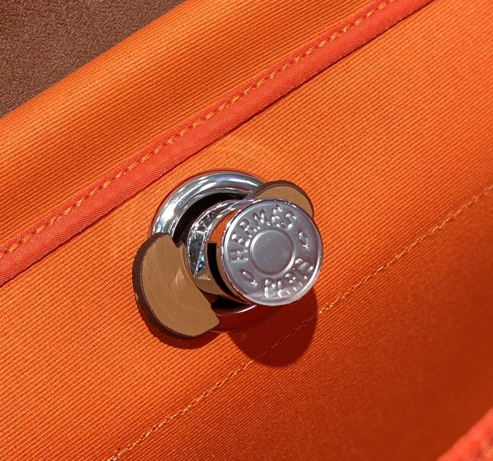 1:1 Replica Hermes Herbag Zip Bag Orange, Silver Toned Hardware Bag For Women, Women's Handbags, Shoulder Bags 12.2in/31cm