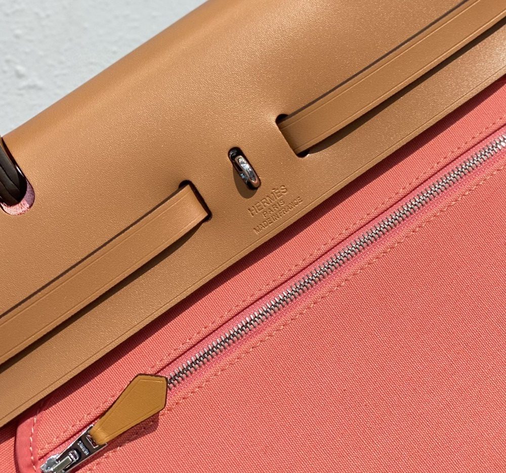 1:1 Replica Hermes Herbag Zip Bag Pink, Silver Toned Hardware Bag For Women, Women's Handbags, Shoulder Bags 12.2in/31cm