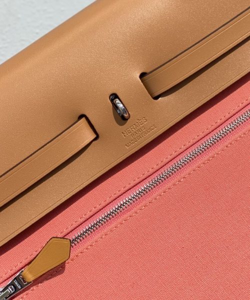 1:1 Replica Hermes Herbag Zip Bag Pink, Silver Toned Hardware Bag For Women, Women's Handbags, Shoulder Bags 12.2in/31cm