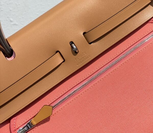 1:1 Replica Hermes Herbag Zip Bag Pink, Silver Toned Hardware Bag For Women, Women's Handbags, Shoulder Bags 12.2in/31cm