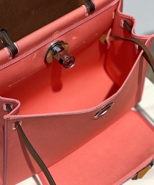 1:1 Replica Hermes Herbag Zip Bag Pink, Silver Toned Hardware Bag For Women, Women's Handbags, Shoulder Bags 12.2in/31cm