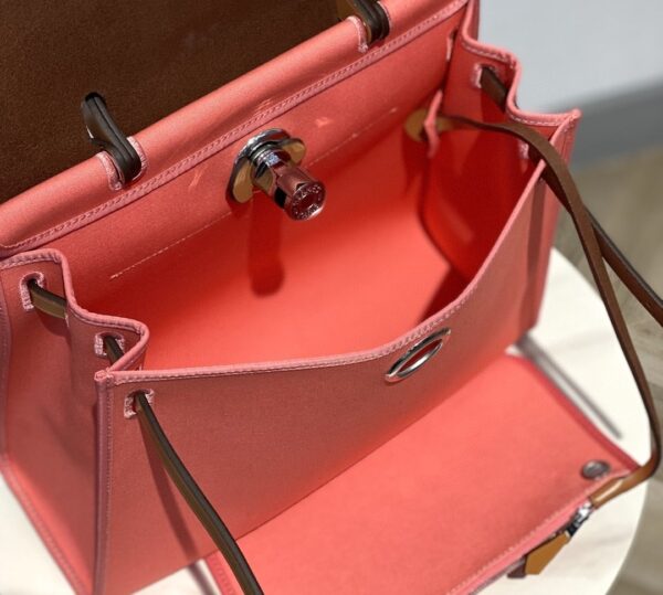 1:1 Replica Hermes Herbag Zip Bag Pink, Silver Toned Hardware Bag For Women, Women's Handbags, Shoulder Bags 12.2in/31cm