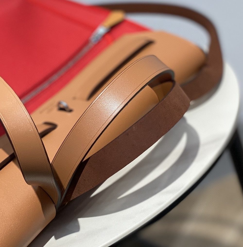 1:1 Replica Hermes Herbag Zip Bag Red, Silver Toned Hardware Bag For Women, Women's Handbags, Shoulder Bags 12.2in/31cm