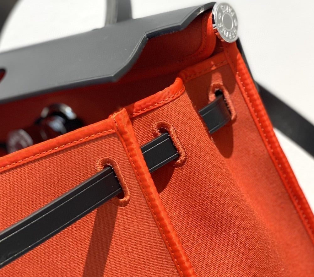 1:1 Replica Hermes Herbag Zip Bag Red, Silver Toned Hardware Bag For Women, Women's Handbags, Shoulder Bags 12.2in/31cm