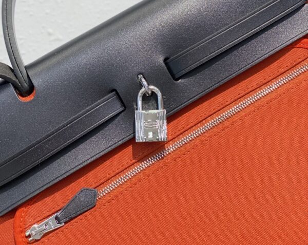 1:1 Replica Hermes Herbag Zip Bag Red, Silver Toned Hardware Bag For Women, Women's Handbags, Shoulder Bags 12.2in/31cm