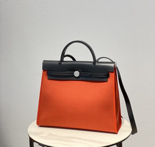 1:1 Replica Hermes Herbag Zip Bag Red, Silver Toned Hardware Bag For Women, Women's Handbags, Shoulder Bags 12.2in/31cm