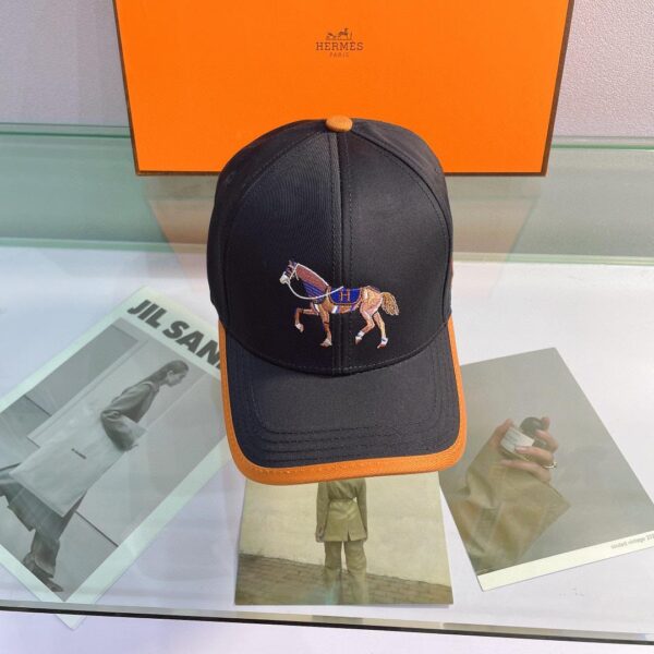 Hermes Horse Cap Black Hermes Cap