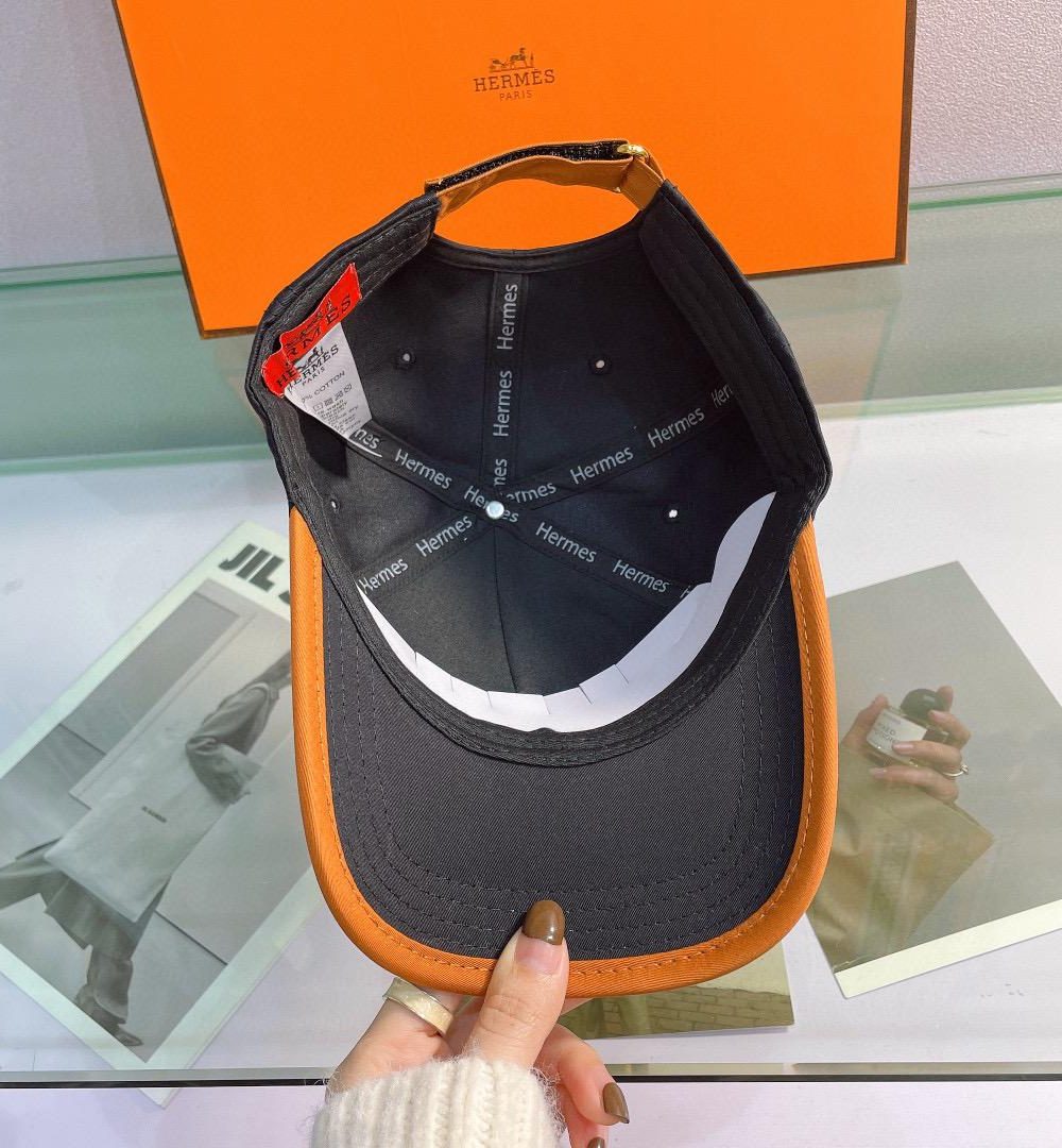 Hermes Horse Cap Black Hermes Cap