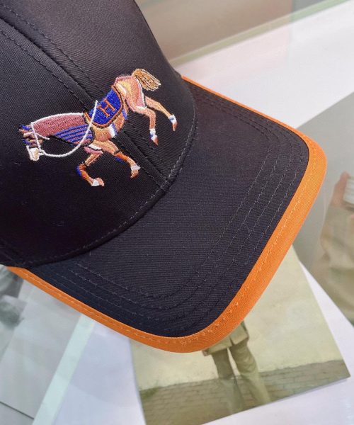 Hermes Horse Cap Black Hermes Cap