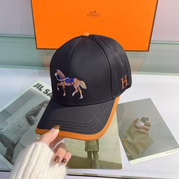Hermes Horse Cap Black Hermes Cap