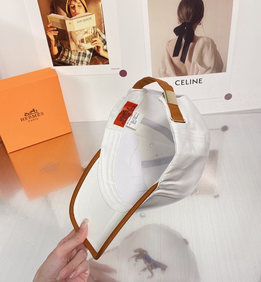 Hermes Horse Cap White Hermes Cap