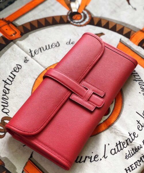 Hermes Jige Elan 29 Clutch Wallet 29cm/11.4in For Women Red