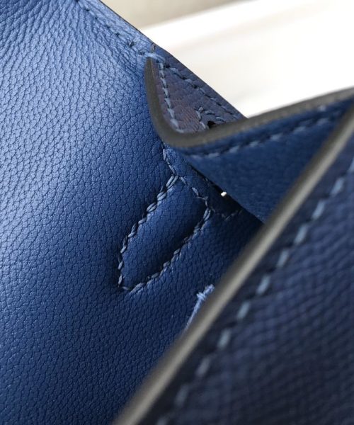 1:1 Replica Hermes Kelly 19 Blue France Swift Bag For Women, Women's Handbags, Shoulder Bags 7.5in/19cm