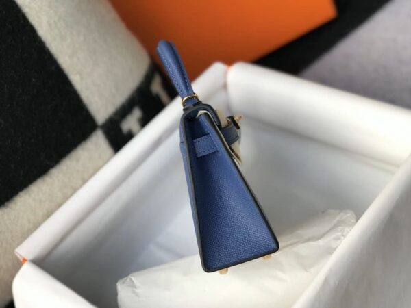 1:1 Replica Hermes Kelly 19 Blue France Swift Bag For Women, Women's Handbags, Shoulder Bags 7.5in/19cm