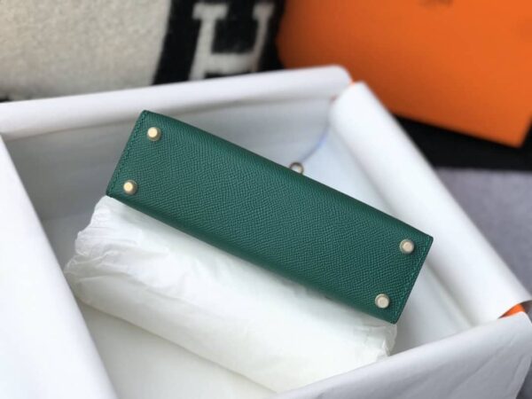 1:1 Replica Hermes Kelly 19 Green With Gold Toned Hardware Bag For Women, Women's Handbags, Shoulder Bags 7.5in/19cm