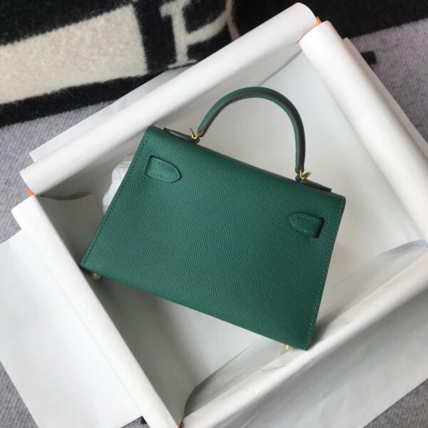 1:1 Replica Hermes Kelly 19 Green With Gold Toned Hardware Bag For Women, Women's Handbags, Shoulder Bags 7.5in/19cm