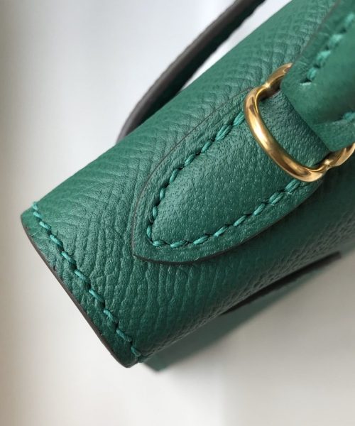 1:1 Replica Hermes Kelly 19 Green With Gold Toned Hardware Bag For Women, Women's Handbags, Shoulder Bags 7.5in/19cm