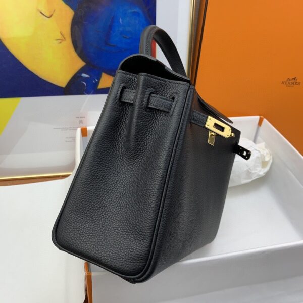 1:1 Replica Hermes Kelly 25 Retourne Togo Black Bag For Women, Women's Handbags, Shoulder Bags 10in/25cm