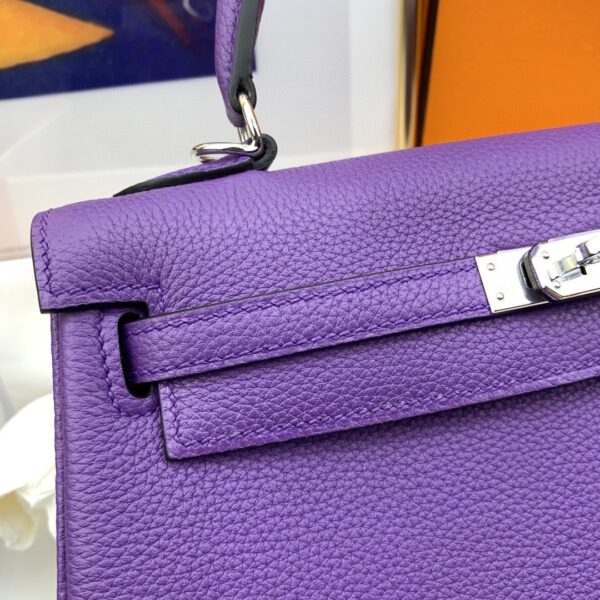 1:1 Replica Hermes Kelly 25 Retourne Togo Purple Bag For Women, Women's Handbags, Shoulder Bags 10in/25cm