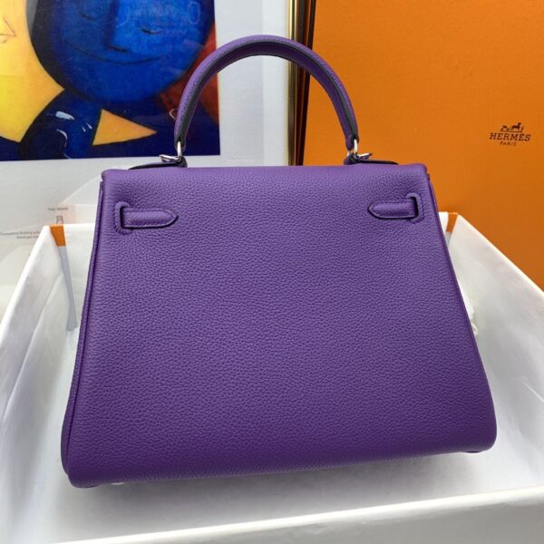 1:1 Replica Hermes Kelly 25 Retourne Togo Purple Bag For Women, Women's Handbags, Shoulder Bags 10in/25cm