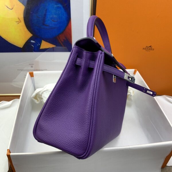 1:1 Replica Hermes Kelly 25 Retourne Togo Purple Bag For Women, Women's Handbags, Shoulder Bags 10in/25cm