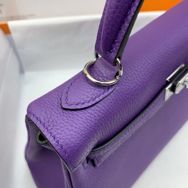 1:1 Replica Hermes Kelly 25 Retourne Togo Purple Bag For Women, Women's Handbags, Shoulder Bags 10in/25cm