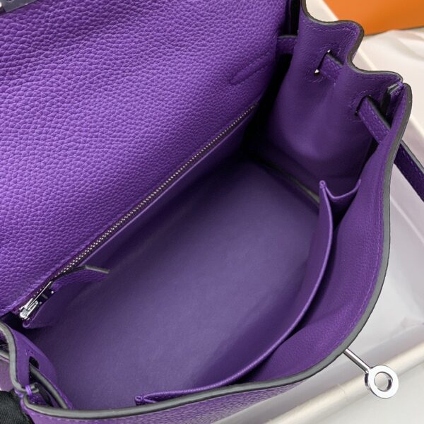 1:1 Replica Hermes Kelly 25 Retourne Togo Purple Bag For Women, Women's Handbags, Shoulder Bags 10in/25cm