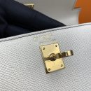 1:1 Replica Hermes Kelly 25 Sellier Epsom Craie/Grey Bag For Women, Women's Handbags, Shoulder Bags 10in/25cm