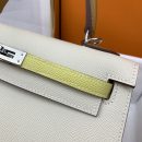 1:1 Replica Hermes Kelly 25 Sellier Epsom Craie/Yellow Bag For Women, Women's Handbags, Shoulder Bags 10in/25cm