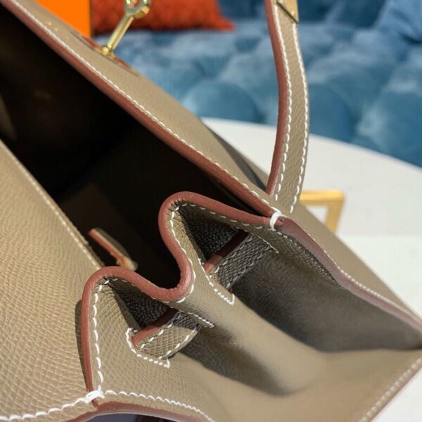 1:1 Replica Hermes Kelly 25 Sellier Epsom Etoupe Bag For Women, Women's Handbags, Shoulder Bags 10in/25cm