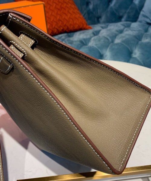 1:1 Replica Hermes Kelly 25 Sellier Epsom Etoupe Bag For Women, Women's Handbags, Shoulder Bags 10in/25cm
