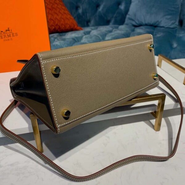 1:1 Replica Hermes Kelly 25 Sellier Epsom Etoupe Bag For Women, Women's Handbags, Shoulder Bags 10in/25cm
