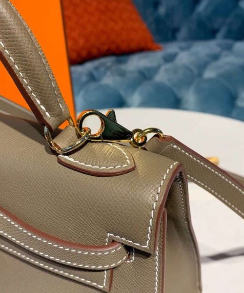 1:1 Replica Hermes Kelly 25 Sellier Epsom Etoupe Bag For Women, Women's Handbags, Shoulder Bags 10in/25cm