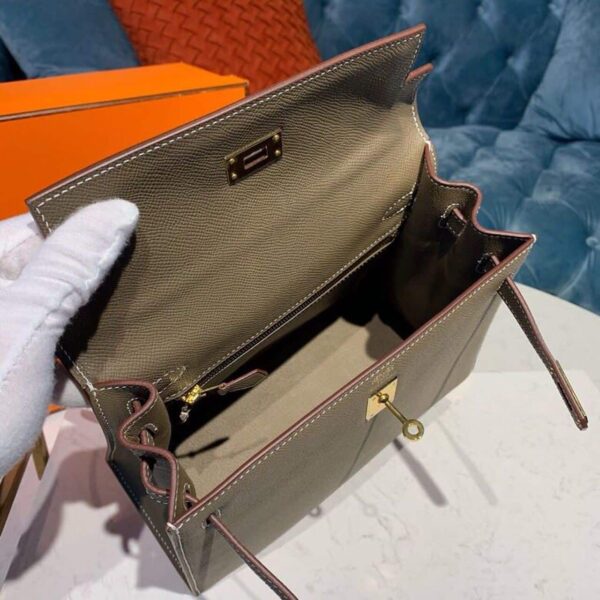 1:1 Replica Hermes Kelly 25 Sellier Epsom Etoupe Bag For Women, Women's Handbags, Shoulder Bags 10in/25cm
