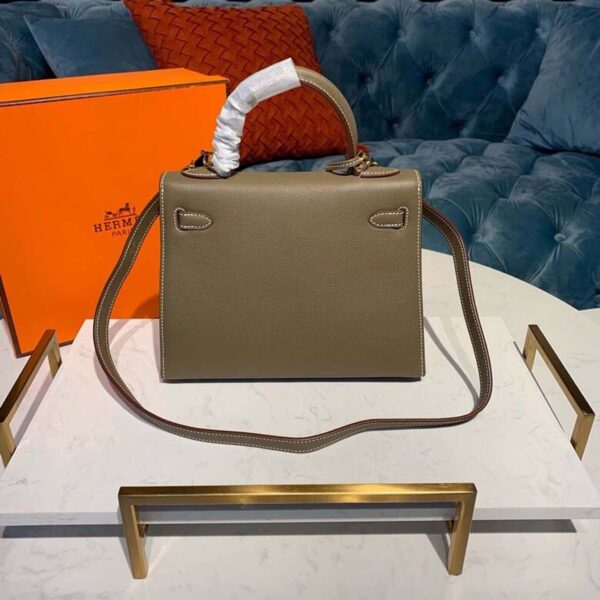 1:1 Replica Hermes Kelly 25 Sellier Epsom Etoupe Bag For Women, Women's Handbags, Shoulder Bags 10in/25cm